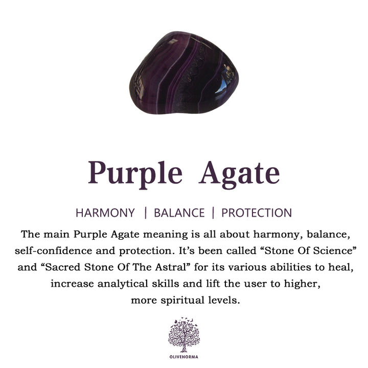 Atrapasueños con forma de amatista y ágata morada de Olivenorma