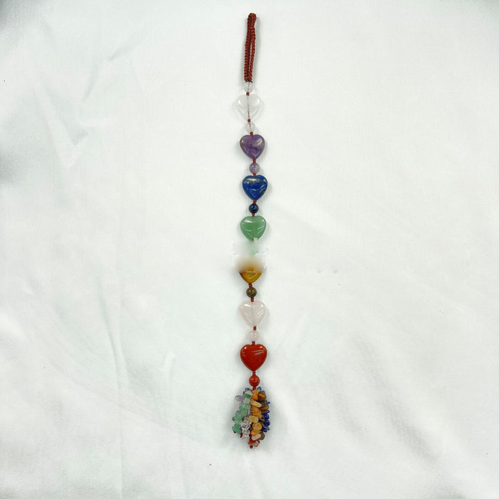 Adorno colgante con cristales curativos de los 7 chakras de Olivenorma.