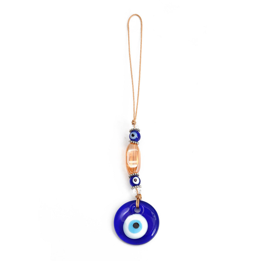 Adorno colgante para coche con forma de ojo malvado de cristal azul de Olivenorma