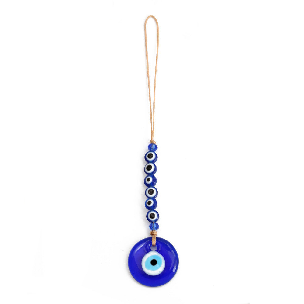 Adorno colgante para coche con forma de ojo malvado de cristal azul de Olivenorma