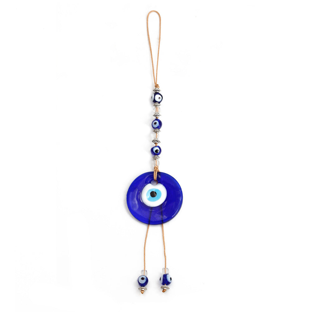 Adorno colgante para coche con forma de ojo malvado de cristal azul de Olivenorma