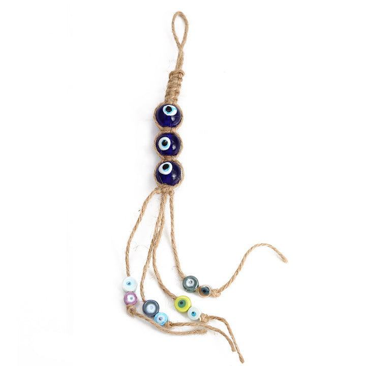 Adorno colgante para coche con forma de ojo malvado de cristal azul de Olivenorma