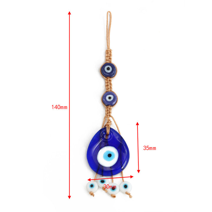 Adorno colgante para coche con forma de ojo malvado de cristal azul de Olivenorma