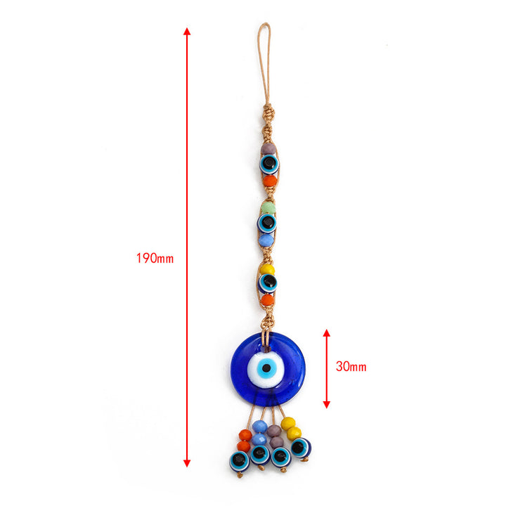 Adorno colgante para coche con forma de ojo malvado de cristal azul de Olivenorma