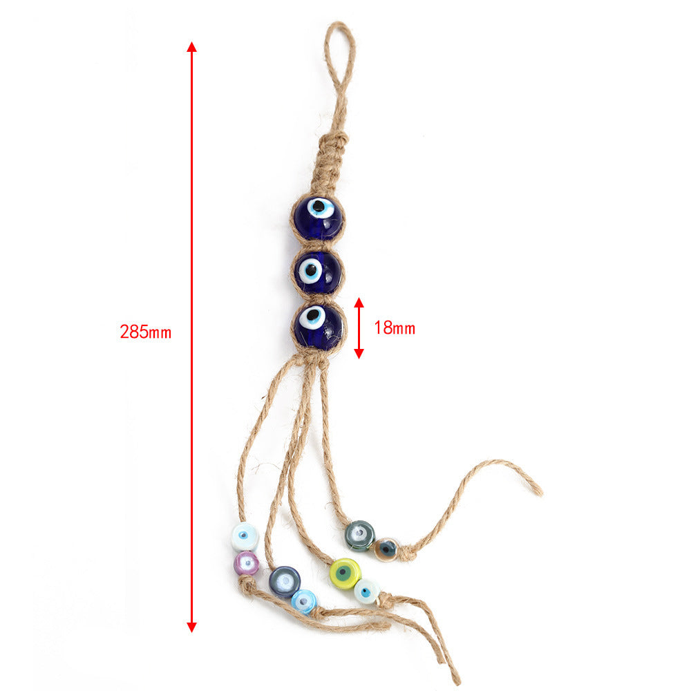 Adorno colgante para coche con forma de ojo malvado de cristal azul de Olivenorma