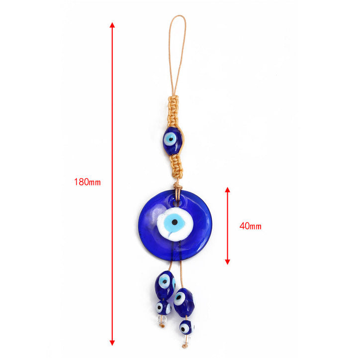 Adorno colgante para coche con forma de ojo malvado de cristal azul de Olivenorma