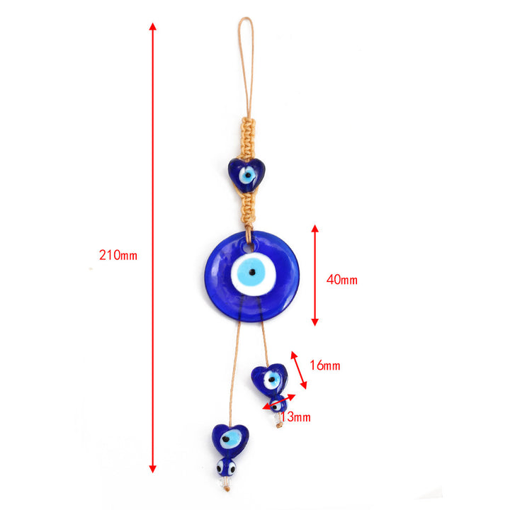 Adorno colgante para coche con forma de ojo malvado de cristal azul de Olivenorma