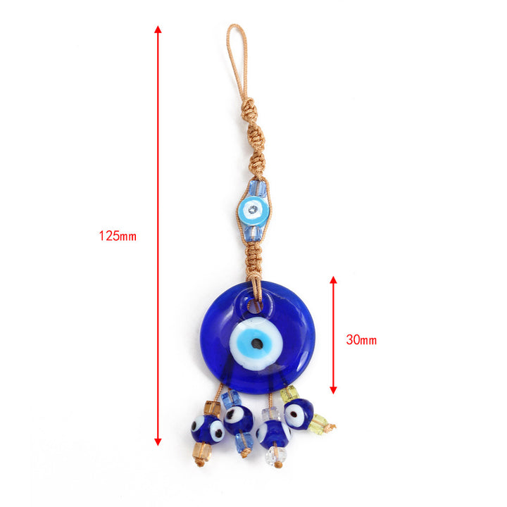 Adorno colgante para coche con forma de ojo malvado de cristal azul de Olivenorma