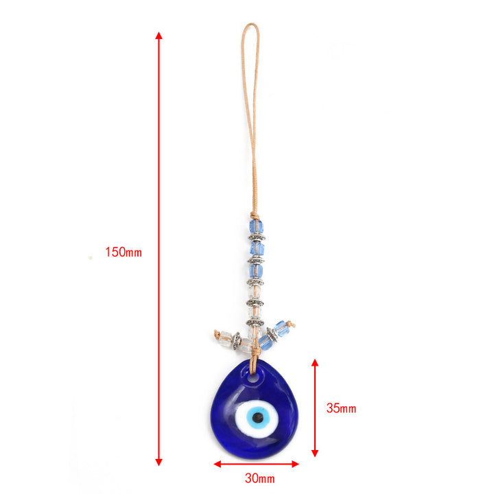 Adorno colgante para coche con forma de ojo malvado de cristal azul de Olivenorma