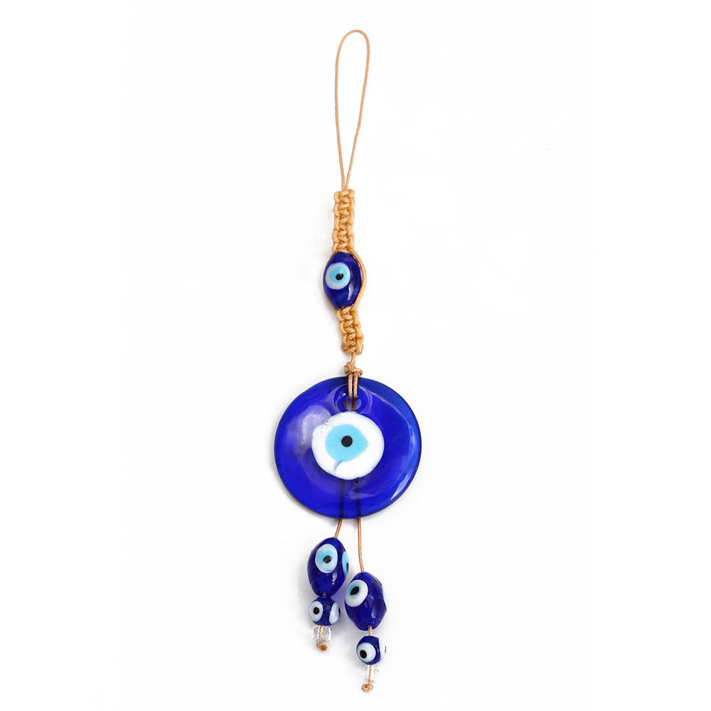 Adorno colgante para coche con forma de ojo malvado de cristal azul de Olivenorma