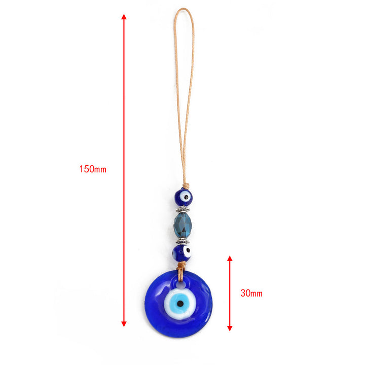 Adorno colgante para coche con forma de ojo malvado de cristal azul de Olivenorma