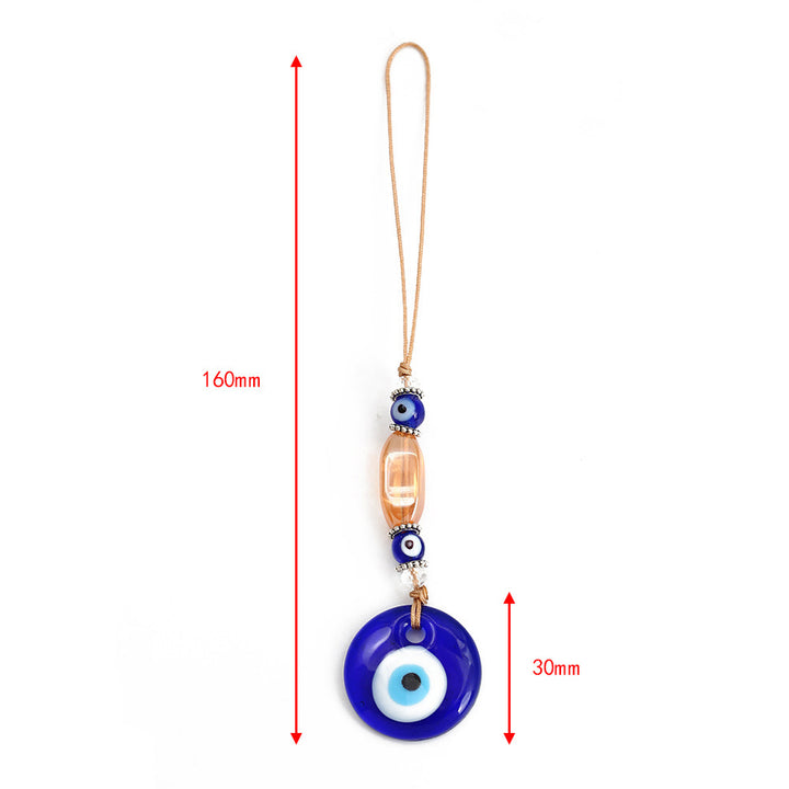 Adorno colgante para coche con forma de ojo malvado de cristal azul de Olivenorma