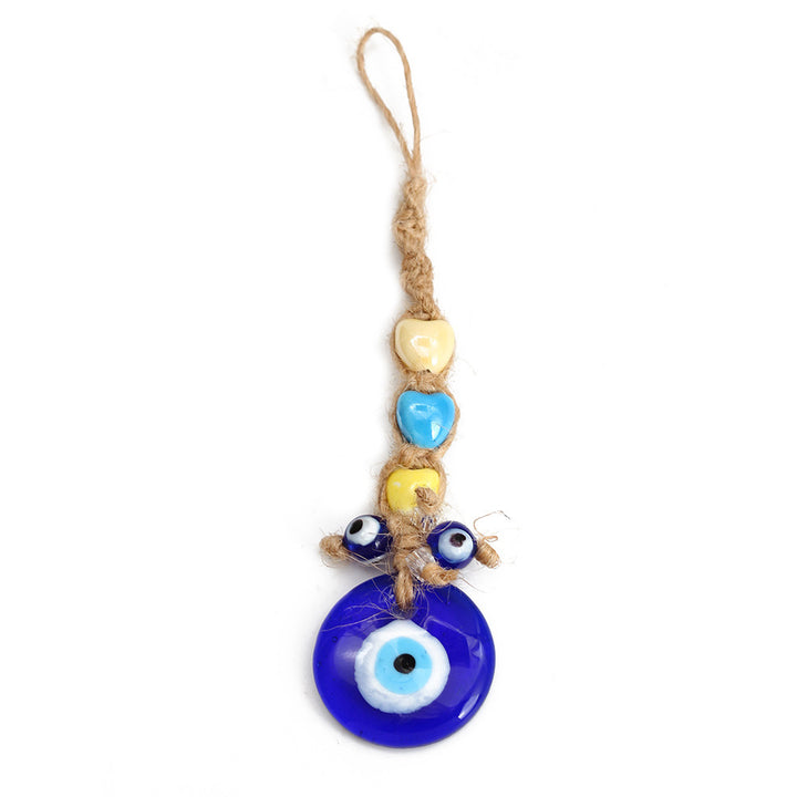 Adorno colgante para coche con forma de ojo malvado de cristal azul de Olivenorma