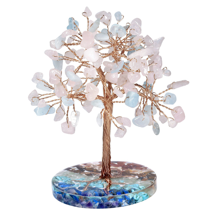 Árbol Feng Shui de base redonda con grava para chakras de Olivenorma 