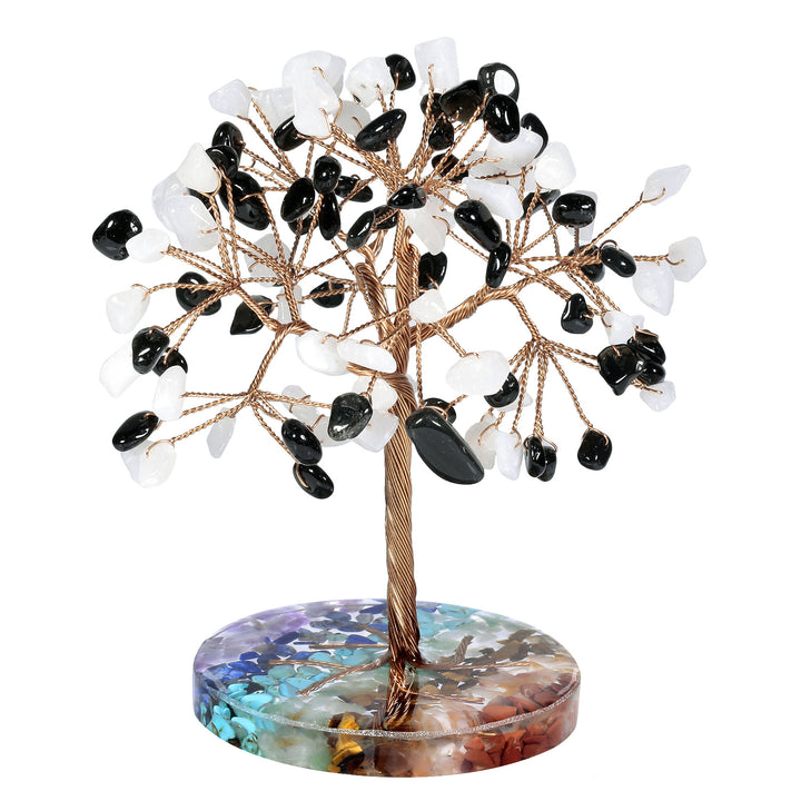 Árbol Feng Shui de base redonda con grava para chakras de Olivenorma 