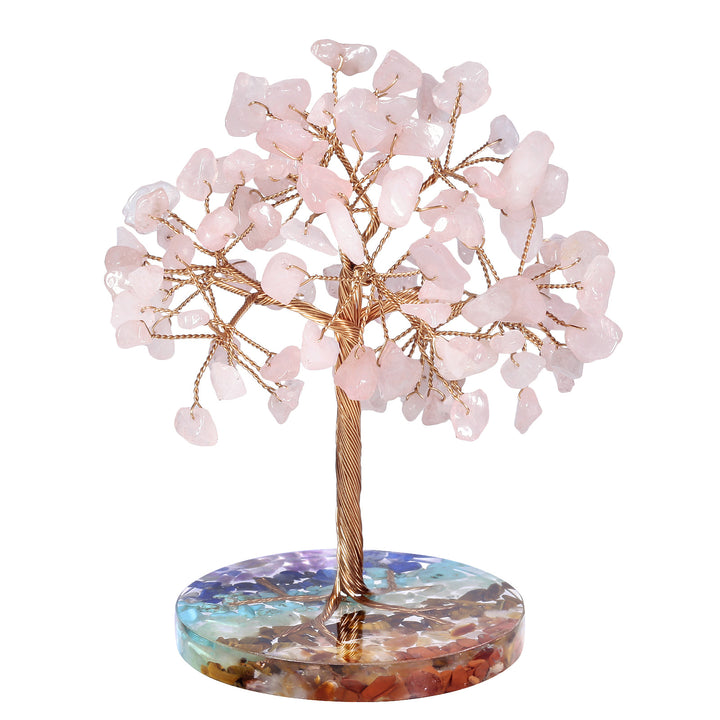 Árbol Feng Shui de base redonda con grava para chakras de Olivenorma 