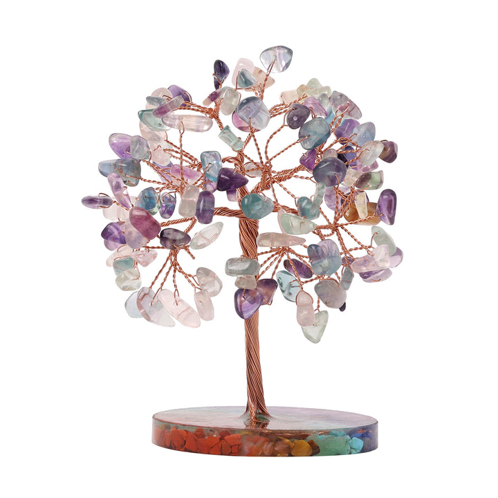 Árbol Feng Shui de base redonda con grava para chakras de Olivenorma 