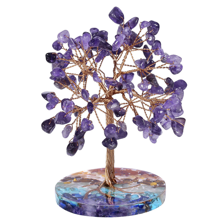 Árbol Feng Shui de base redonda con grava para chakras de Olivenorma 