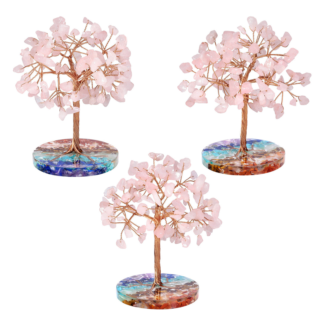 Árbol Feng Shui de base redonda con grava para chakras de Olivenorma 