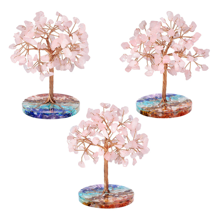 Árbol Feng Shui de base redonda con grava para chakras de Olivenorma 