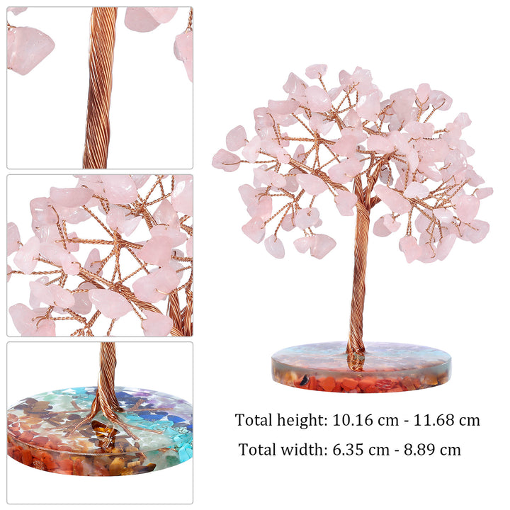 Árbol Feng Shui de base redonda con grava para chakras de Olivenorma 