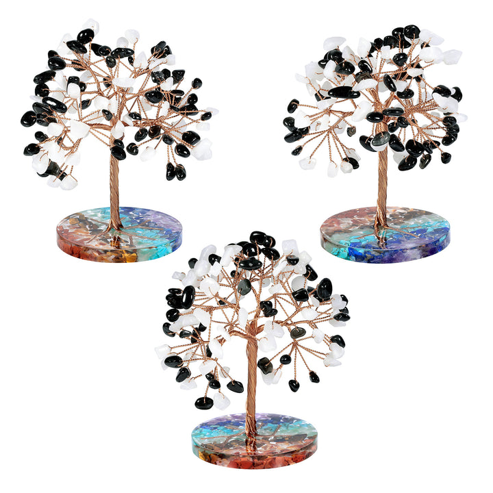 Árbol Feng Shui de base redonda con grava para chakras de Olivenorma 