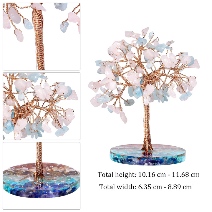 Árbol Feng Shui de base redonda con grava para chakras de Olivenorma 