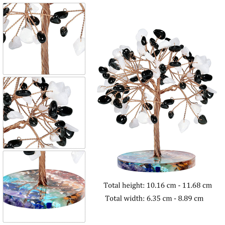 Árbol Feng Shui de base redonda con grava para chakras de Olivenorma 