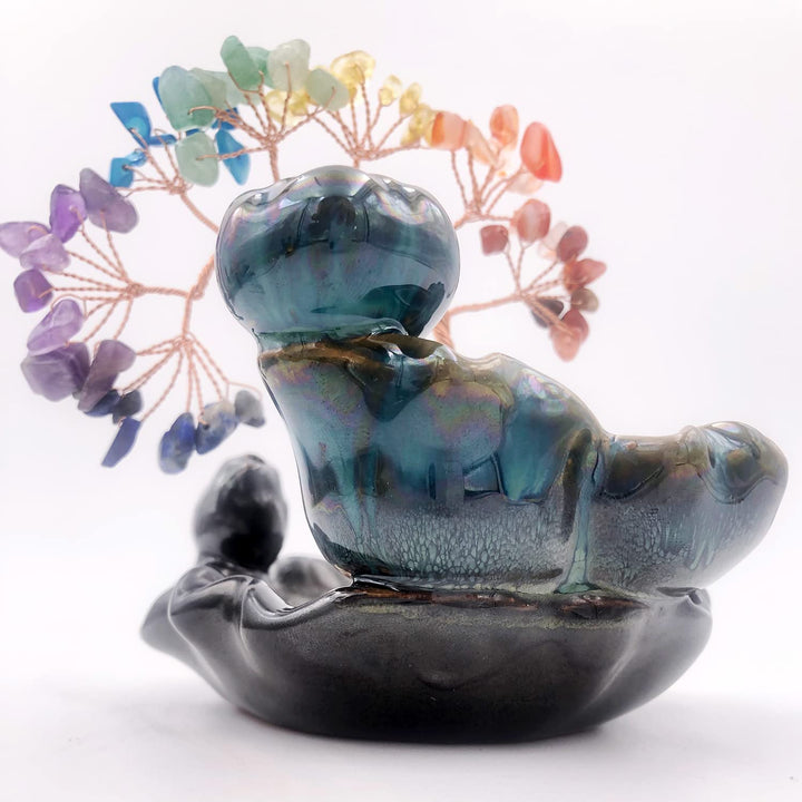 Quemador de incienso Olivenorma, árbol de Feng Shui para la curación de los chakras