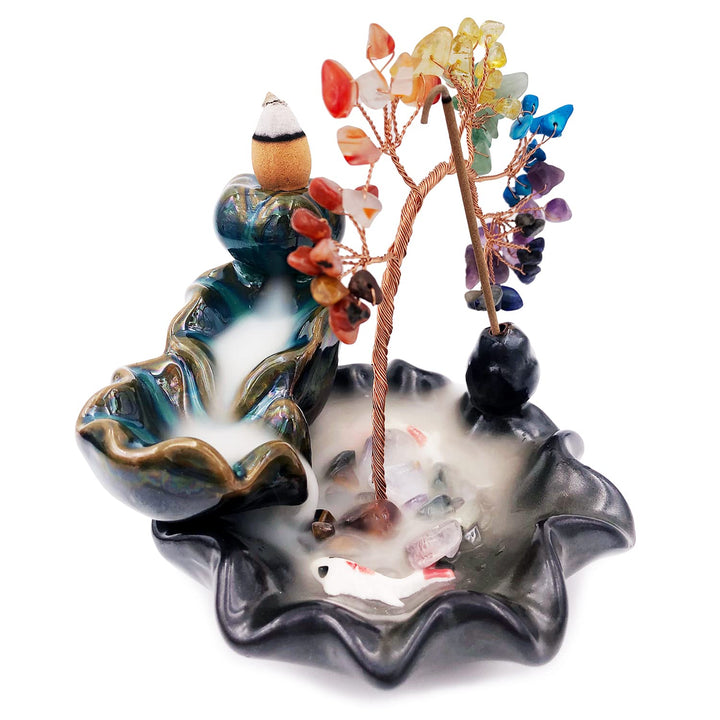 Quemador de incienso Olivenorma, árbol de Feng Shui para la curación de los chakras