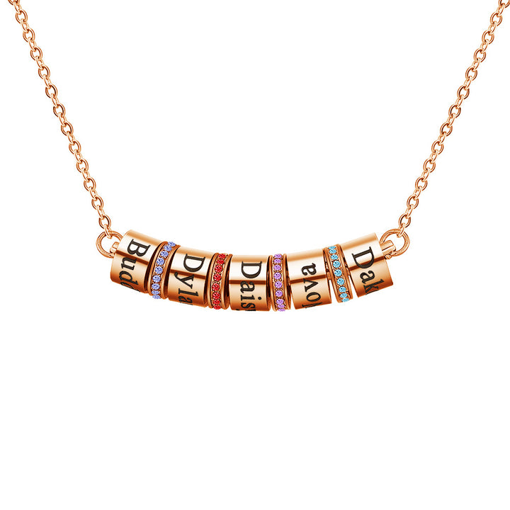 Collar con colgante de bola con piedra natal grabado de Olivenorma para clavícula