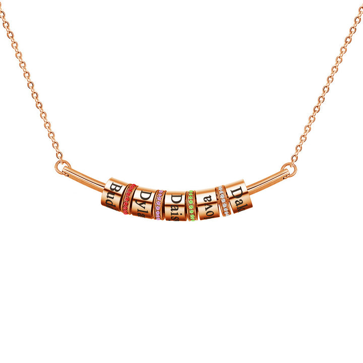 Collar con colgante de bola con piedra natal grabado de Olivenorma para clavícula