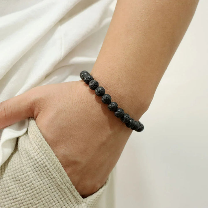 Pulsera de cuentas de energía curativa con cristales naturales de Olivenorma de 8 mm.