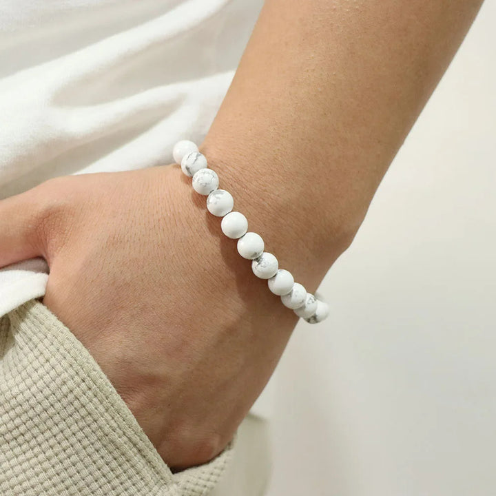 Pulsera de cuentas de energía curativa con cristales naturales de Olivenorma de 8 mm.