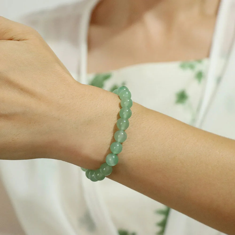 Pulsera de cuentas de energía curativa con cristales naturales de Olivenorma de 8 mm.