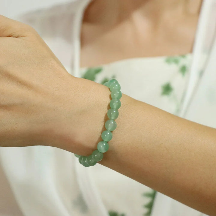 Pulsera de cuentas de energía curativa con cristales naturales de Olivenorma de 8 mm.