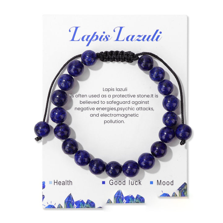 Pulsera ajustable hecha a mano con piedra natural de 8 mm de Olivenorma