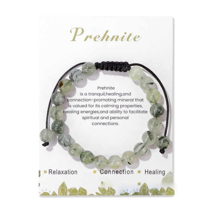 Pulsera ajustable hecha a mano con piedra natural de 8 mm de Olivenorma