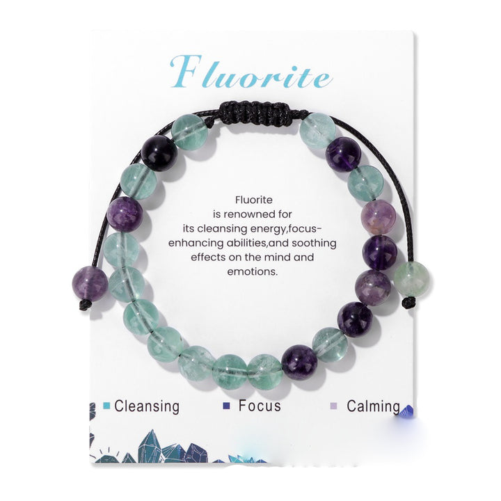 Pulsera ajustable hecha a mano con piedra natural de 8 mm de Olivenorma