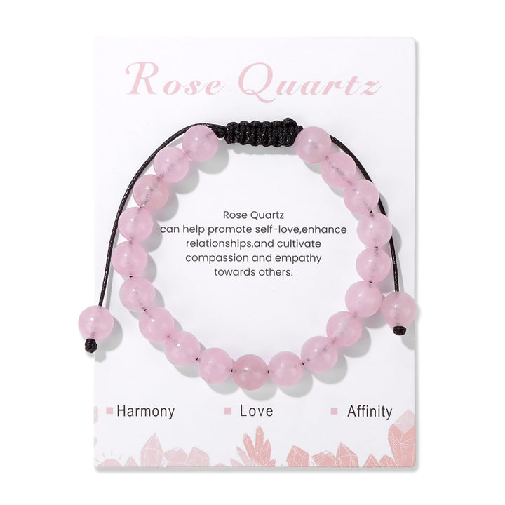 Pulsera ajustable hecha a mano con piedra natural de 8 mm de Olivenorma