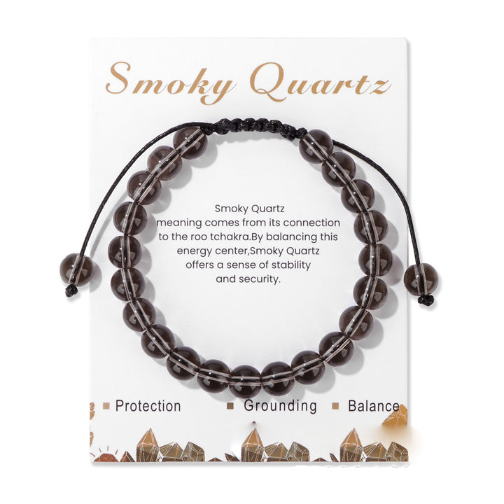 Pulsera ajustable hecha a mano con piedra natural de 8 mm de Olivenorma