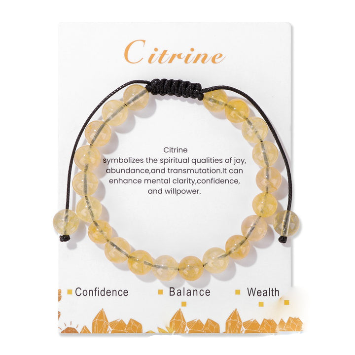 Pulsera ajustable hecha a mano con piedra natural de 8 mm de Olivenorma