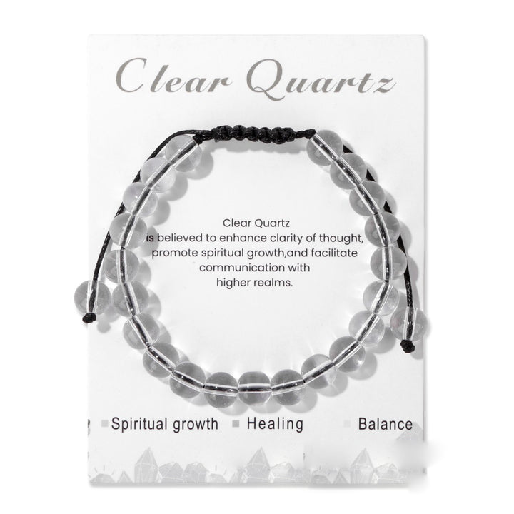 Pulsera ajustable hecha a mano con piedra natural de 8 mm de Olivenorma
