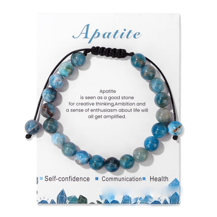 Pulsera ajustable hecha a mano con piedra natural de 8 mm de Olivenorma