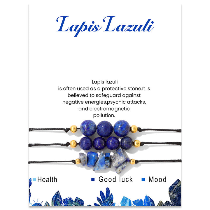 Juego de pulseras de cuentas de grava y piedra natural de Olivenorma