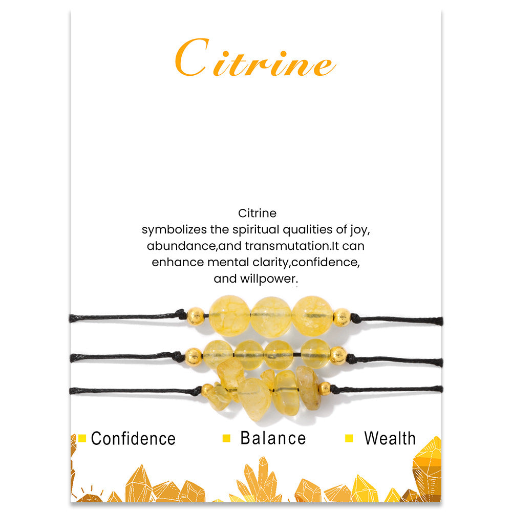 Juego de pulseras de cuentas de grava y piedra natural de Olivenorma