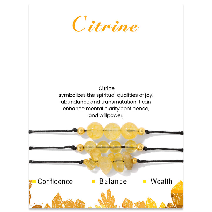 Juego de pulseras de cuentas de grava y piedra natural de Olivenorma