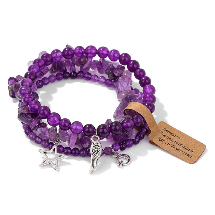 Conjunto de pulseras con colgante de luna y estrella estilo boho de Olivenorma 