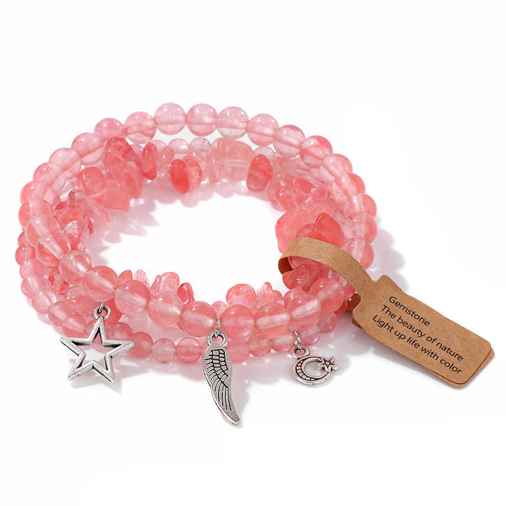 Conjunto de pulseras con colgante de luna y estrella estilo boho de Olivenorma 
