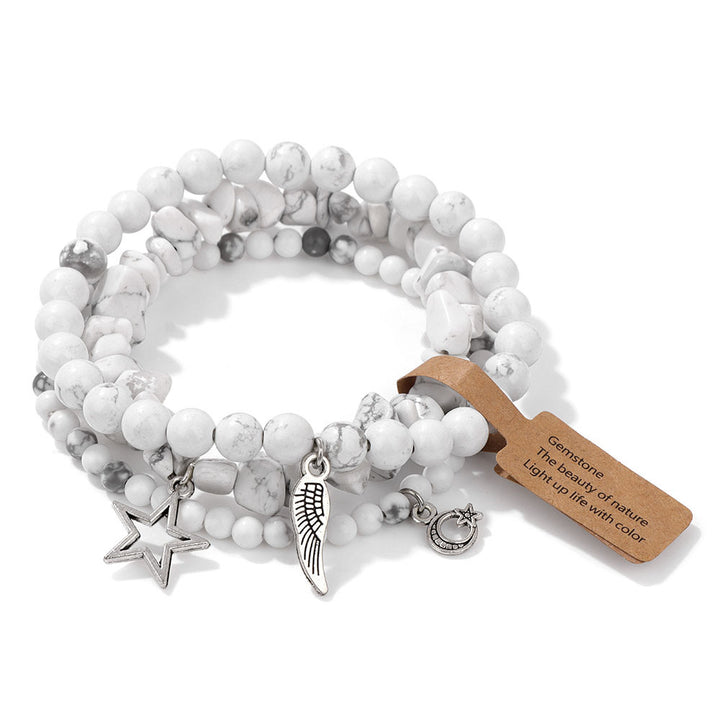 Conjunto de pulseras con colgante de luna y estrella estilo boho de Olivenorma 